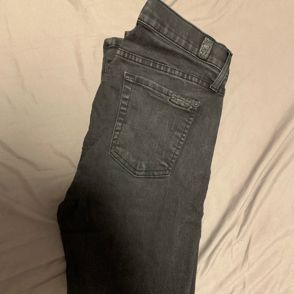 7 For All Mankind Black Skinny Stretch Jeans - Picture 1 of 6